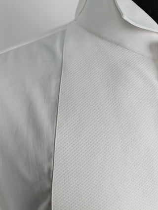 White Cotton Tuxedo Shirt