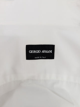 White Cotton Tuxedo Shirt