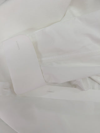 White Cotton Tuxedo Shirt