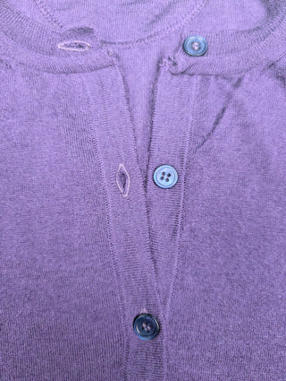 Purple Button Up Cashmere Top