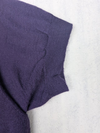 Purple Button Up Cashmere Top