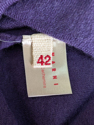 Purple Button Up Cashmere Top