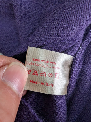Purple Button Up Cashmere Top