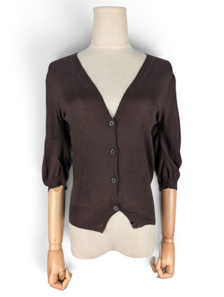 Brown Button Up Cardigan