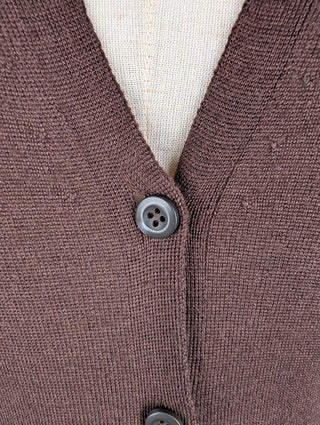 Brown Button Up Cardigan