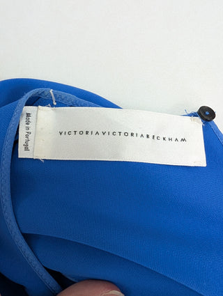 Blue Short Sleeved Top With Puffy Shoulders