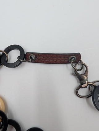 Mixed Material Ring Necklace