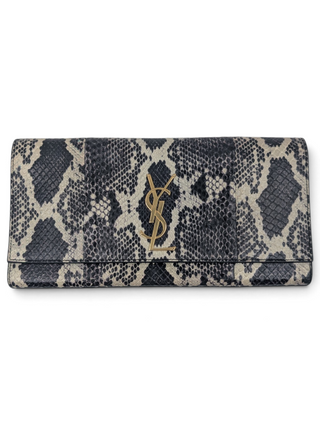 Black And White Python Cassandre Clutch