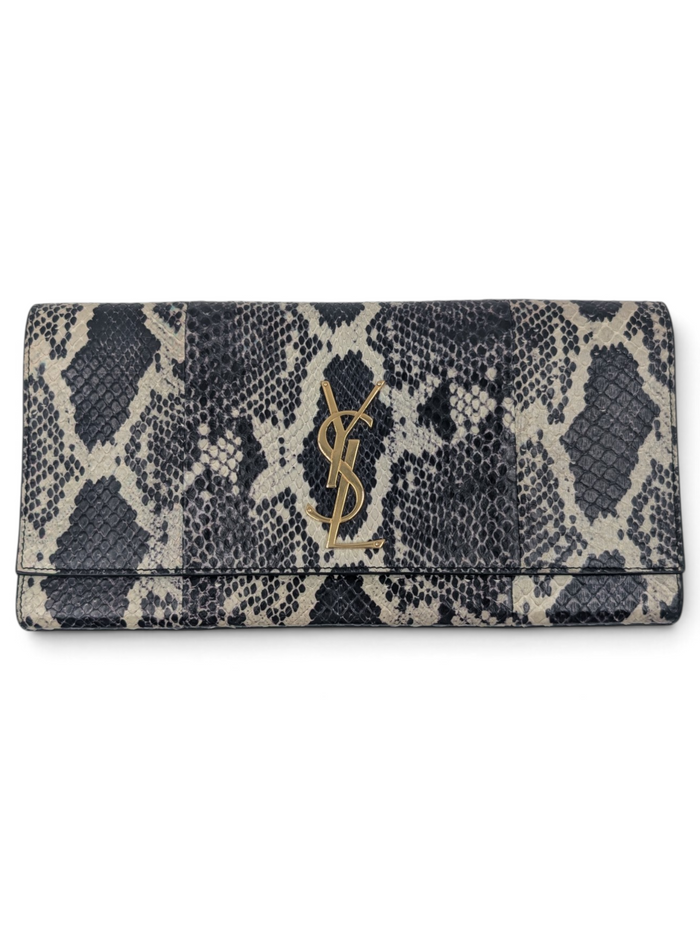Black And White Python Cassandre Clutch