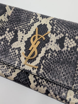 Black And White Python Cassandre Clutch