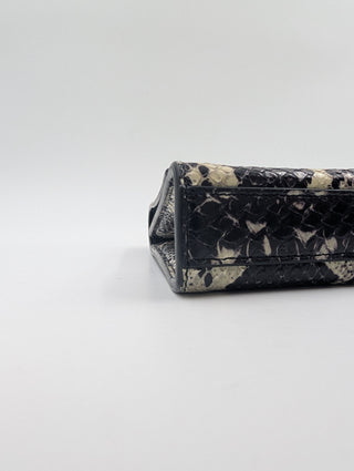 Black And White Python Cassandre Clutch