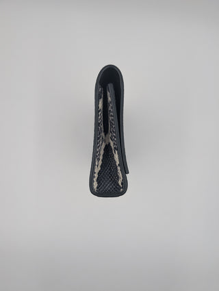 Black And White Python Cassandre Clutch