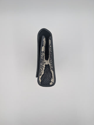Black And White Python Cassandre Clutch