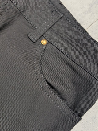 Black Jeans With Lacing At The Bottom