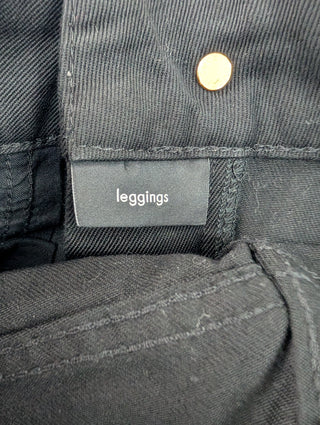 Black Jeans With Lacing At The Bottom