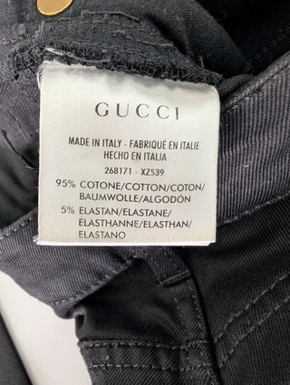 Black Jeans With Lacing At The Bottom