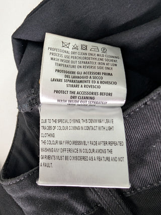 Black Jeans With Lacing At The Bottom
