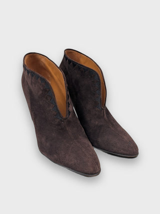 Hermès Brown Suede Ankle Boots, view 2