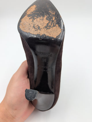 Hermès Brown Suede Ankle Boots, view 10