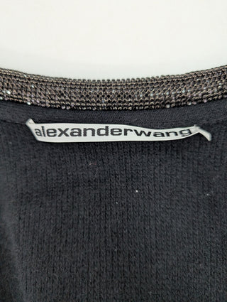 Black Open Jacket With Bedazzled Rim
