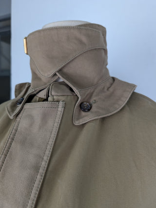 Celine By Phoebe Philo Khaki Cotton Oversized Coat