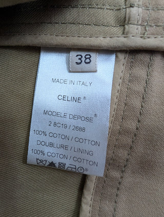 Celine By Phoebe Philo Khaki Cotton Oversized Coat