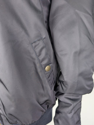 Embroidery Bomber Jacket With Velvet Lining