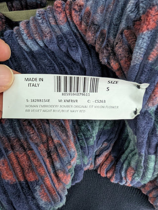 Embroidery Bomber Jacket With Velvet Lining
