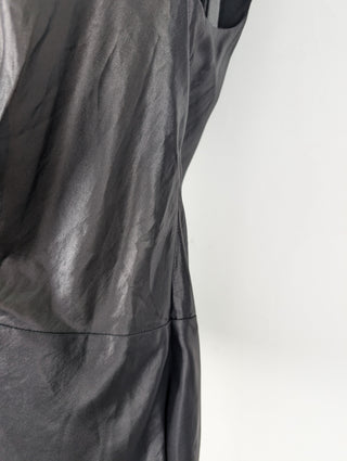 Black Low-V Sleeveless Top