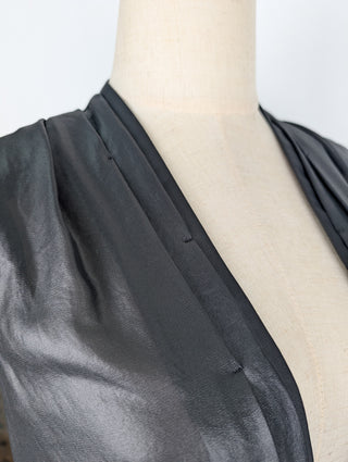 Black Low-V Sleeveless Top