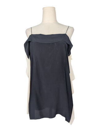 Black And White Silk Top