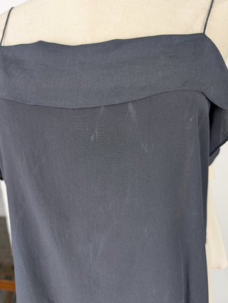 Black And White Silk Top