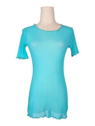 Turquoise Mesh Top