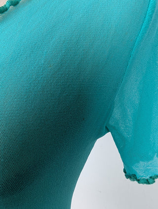 Turquoise Mesh Top