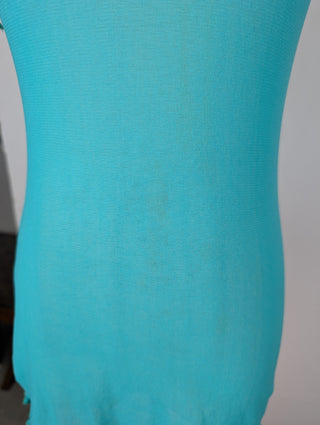 Turquoise Mesh Top