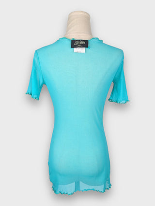 Jean Paul Gaultier Turquoise Mesh Top, back
