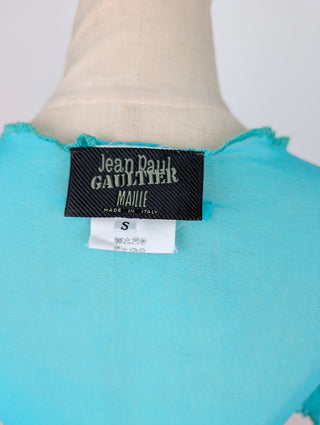 Turquoise Mesh Top