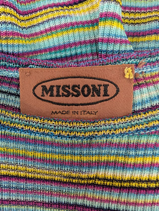 Multicolored Striped Elastic Top