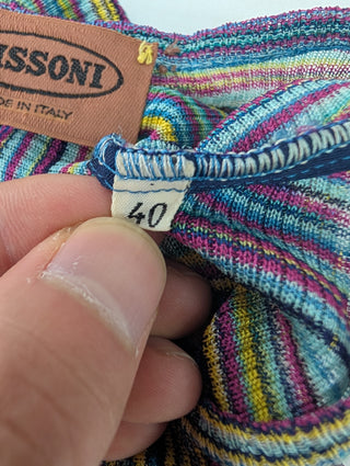 Multicolored Striped Elastic Top