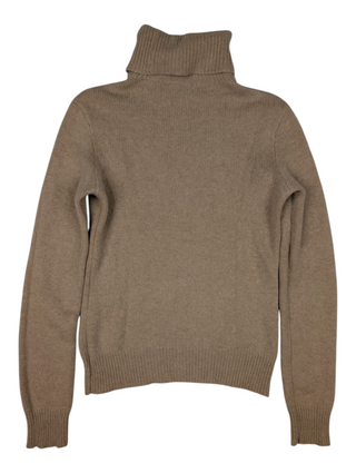 Beige Knit Sweater With Brand Logo