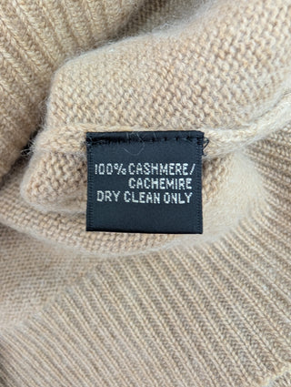 Beige Knit Sweater With Brand Logo