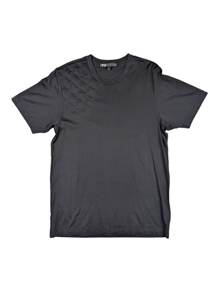 Black Top With Quilted Chest On One Side