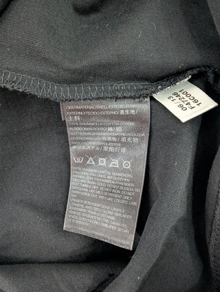 Black Top With Quilted Chest On One Side