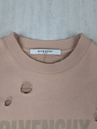Pink Distressed Sweatshirt