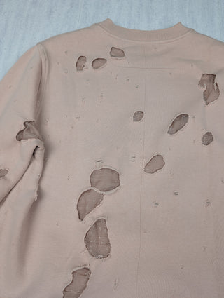 Pink Distressed Sweatshirt