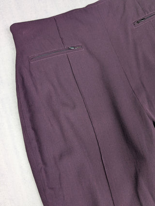 Purple Pants With Stitching Down Each Legs