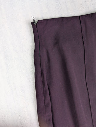 Purple Pants With Stitching Down Each Legs