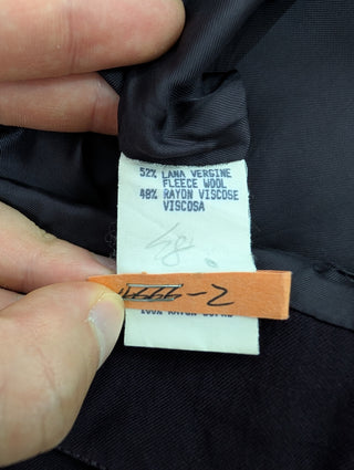 Purple Pants With Stitching Down Each Legs