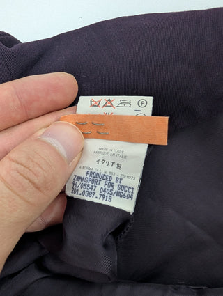 Purple Pants With Stitching Down Each Legs