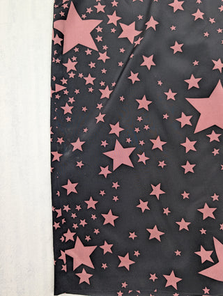 Black Fancy Skirt With Pink Star Pattern
